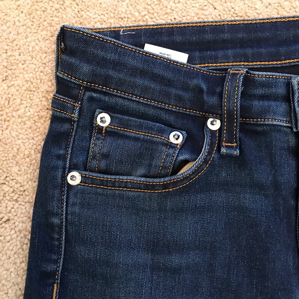 Rag and Bone Cate Mid Rise Skinny Jeans Womens Waist 24 Size 0 Dark Wash Blue - Picture 10 of 16
